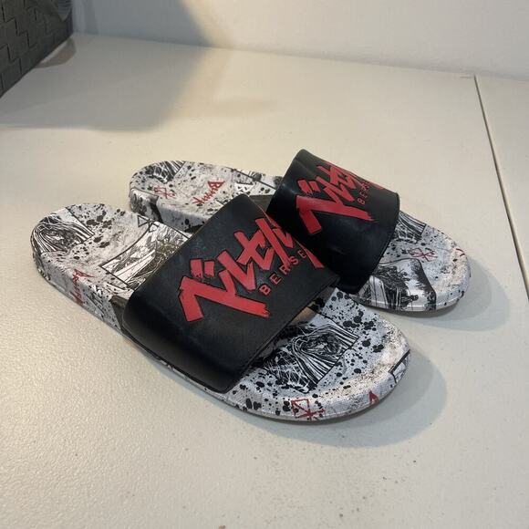 Berserk Manga Soccer Slides Flip Flop Adult Sandals Atsuko Japan Gamer Men Sz 9